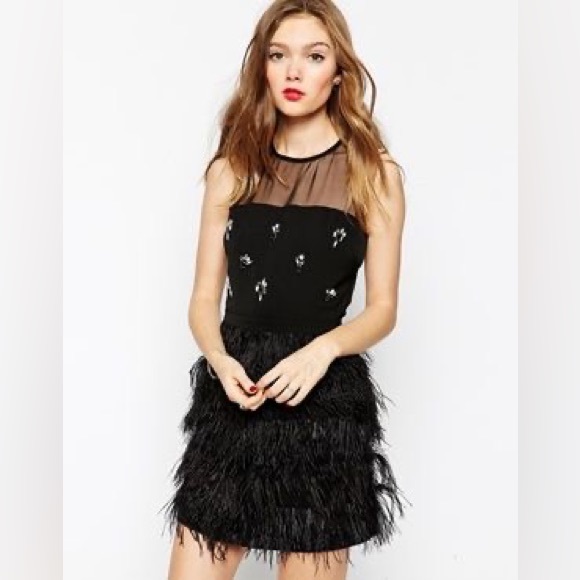 New with tags Aryn K Mendocino feather dress - Picture 6 of 6